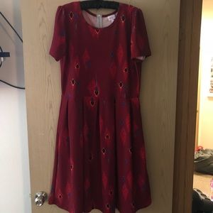 Red LuLaRoe Amelia Dress - XXXL